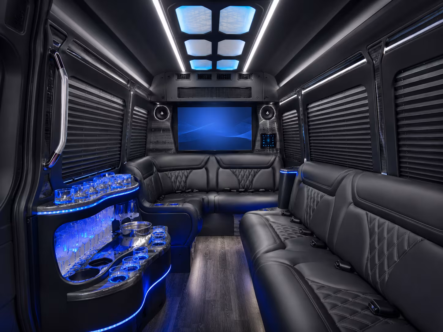 lynn 30 passenger party bus interior